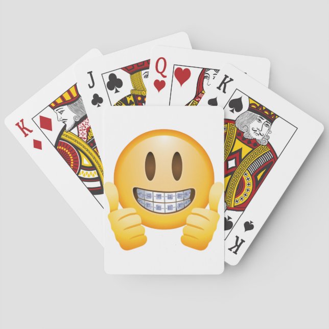 Geeky Braces Emoji Playing Cards (Back)