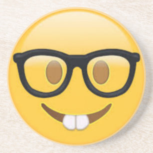 Geeky Emoji Face Coaster