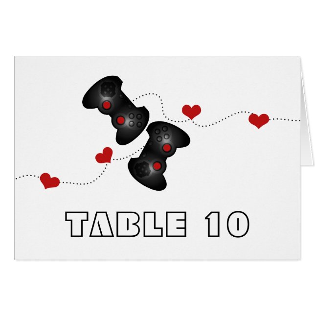 Geeky Gamers Table Number Card (Dark) (Front Horizontal)