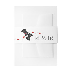 Geeky Gamers Wedding Belly Bands Dark Invitation Belly Band