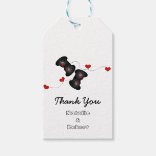 Geeky Gamers Wedding Gift Tags Dark