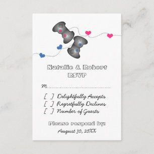 Geeky Gamers Wedding Response Card