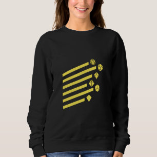 Geeky Geometric Yellow Polyhedral D20 Dice Set Sweatshirt