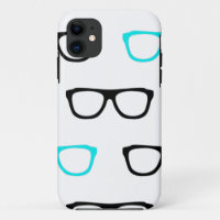 geeky glasses blue geek