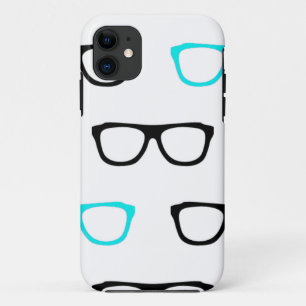 geeky glasses blue geek iPhone 11 case