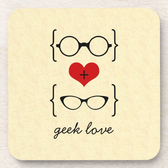 Geeky Glasses Coaster Set (Front)