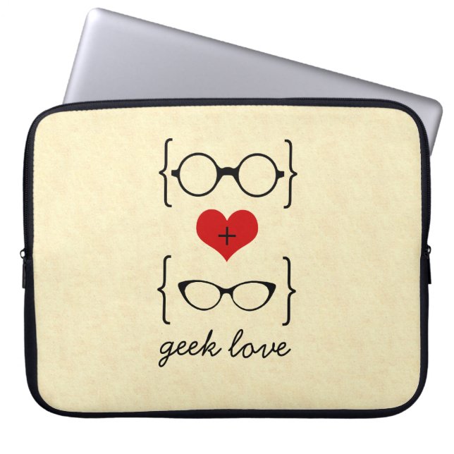 Geeky Glasses Electronics Sleeve (Front)