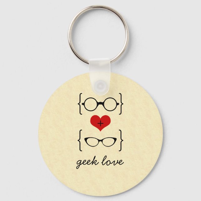 Geeky Glasses Keychain (Front)