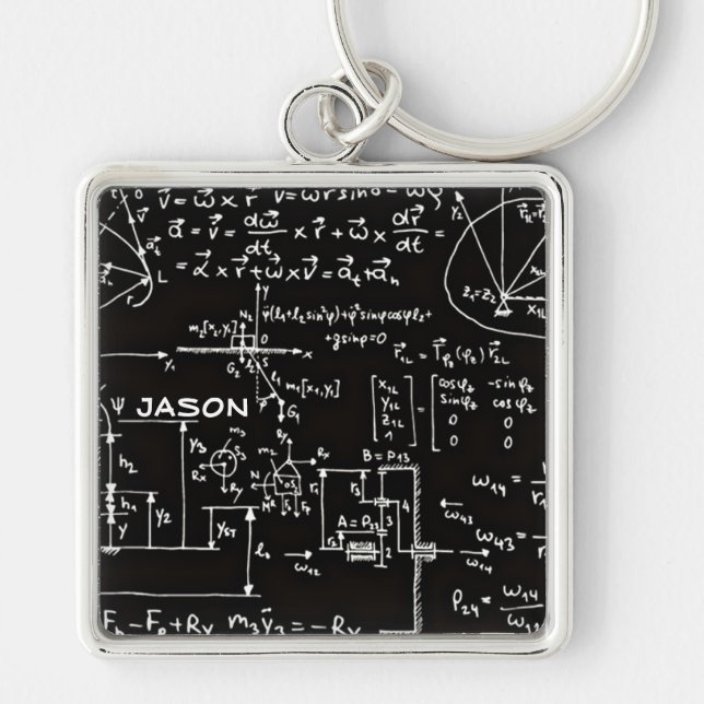 Geeky Math Mathematics Personalised Key Ring (Front)