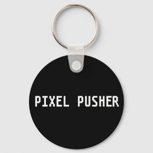 Geeky Pixel Pusher Key Ring