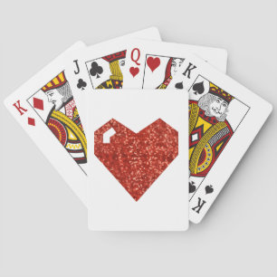 geeky valentines day heart playing cards