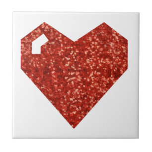 geeky valentines day heart tile