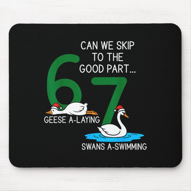 Geese A Laying Swans A Swimming 67 Six Geese Seven Mouse Mat (Front)