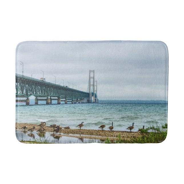 Geese At Mighty Mac Bath Mat (Front)