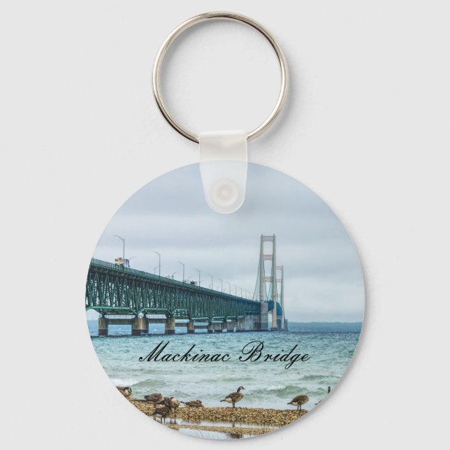 Geese At Mighty Mac Key Ring (Front)