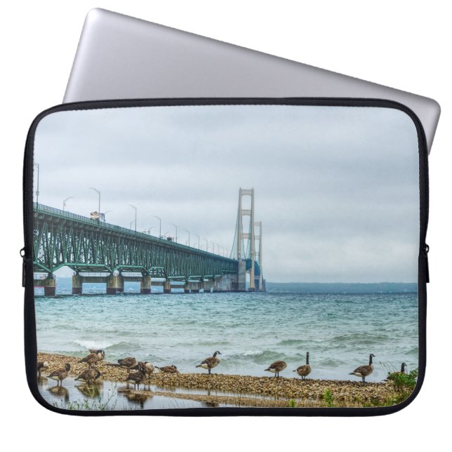 Geese At Mighty Mac Laptop Sleeve (Front)