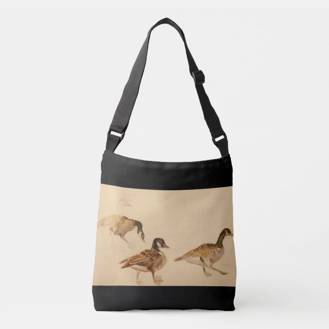 Geese at the Chicago Botanic Garden Crossbody Bag (Front)