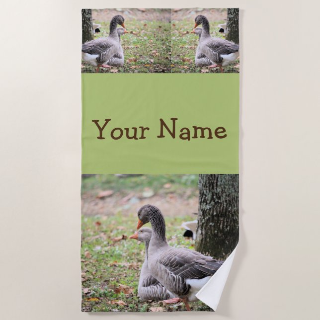 Geese  beach towel (Front)