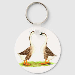Geese:  Brown Chinese Key Ring