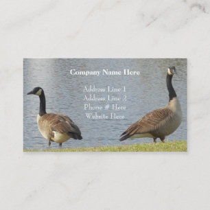 Geese By Pond Business Cards