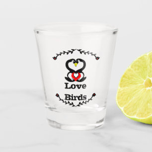 Geese Family Silly Goose Love Birds Shot Glass