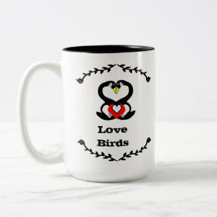 Geese Family Silly Goose Love Birds  Two-Tone Coffee Mug