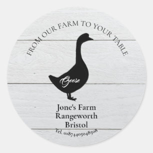geese farm marketing produce goose eggs classic round sticker