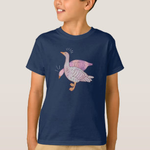 Geese Girls Whimsical Folk Art Goose Duo T-Shirt