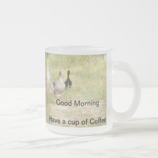 Geese Glass Coffee Mug (Right)