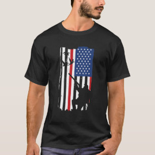 Geese Hunter Us Flag Goose Hunting T-Shirt