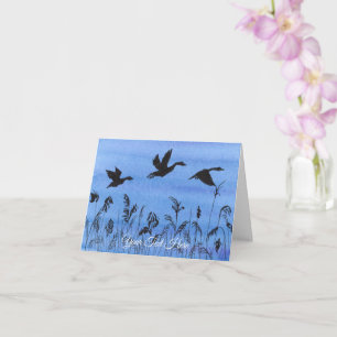 Geese in Flight Card
