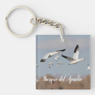 Geese in the Bosque del Apache skies Key Ring