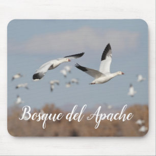 Geese in the Bosque del Apache skies Mouse Mat