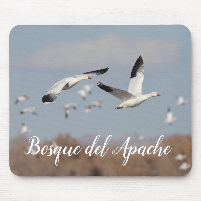 Geese in the Bosque del Apache skies Mouse Mat (Front)