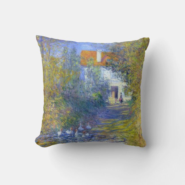 Geese in the Creek Claude Monet Fine Art Cushion (Front)