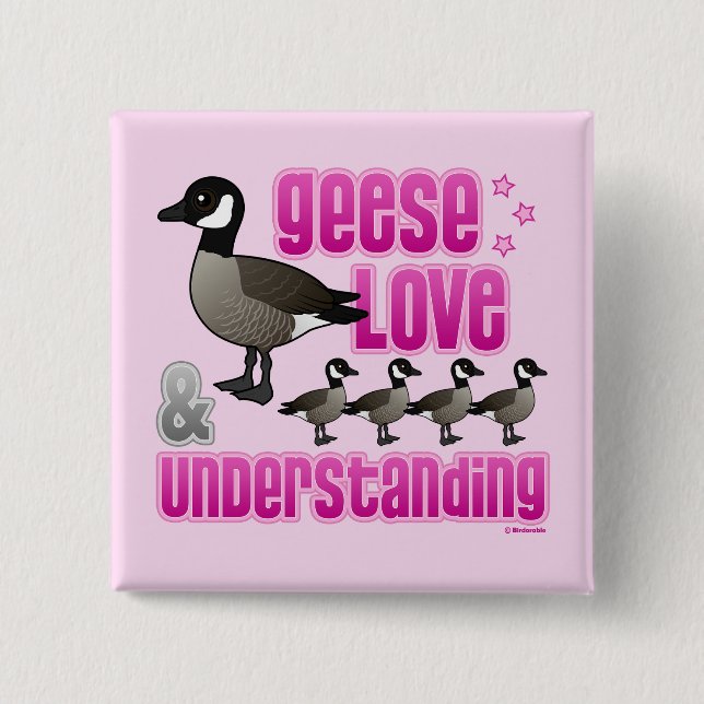 Geese, Love & Understanding 15 Cm Square Badge (Front)