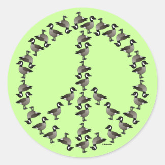 Geese Symbol Classic Round Sticker