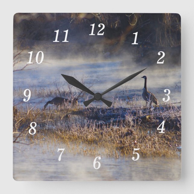 Geese Talking A Break Wall Clock (Front)