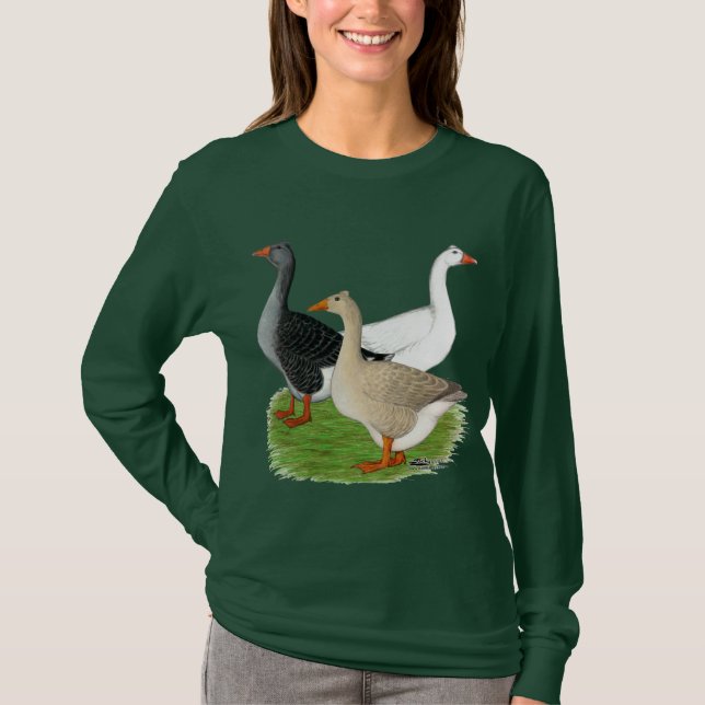 Geese:  Tufted Trio T-Shirt (Front)
