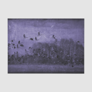 Geese Vintage Antique Purple Texture Decoupage Tissue Paper