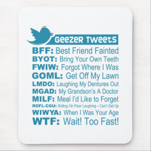 Geezer Tweets - Mousepad