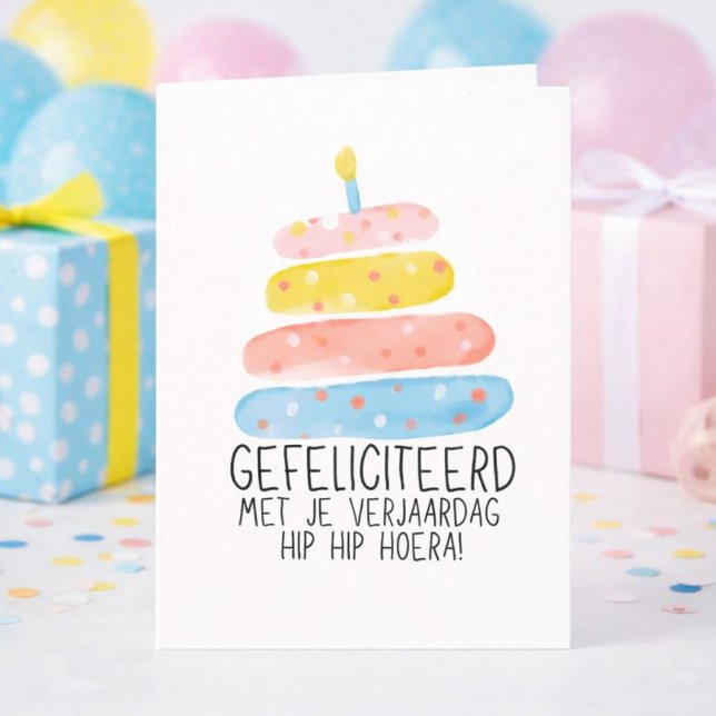 Gefeliciteerd met je verjaardag Cupcake Kaars  Card (Creator Uploaded)