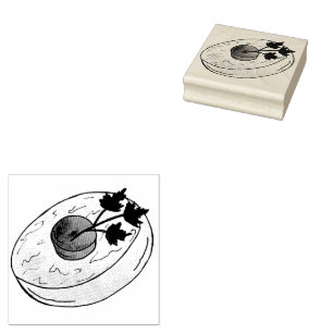 Gefilte Fish Jewish Holidays Shabbat Passover Food Rubber Stamp