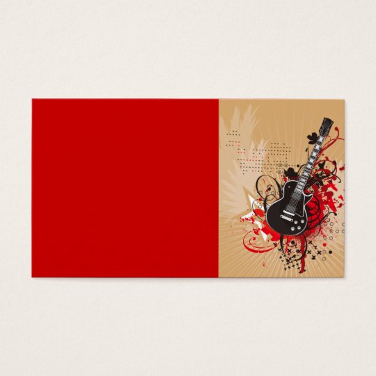 GEGV GRUNGE ELECTRIC GUITAR VECTOR GRAPHIC MUSIC R BUSINESS CARD