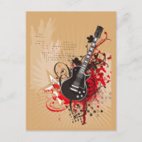 GEGV GRUNGE ELECTRIC GUITAR VECTOR GRAPHIC MUSIC R