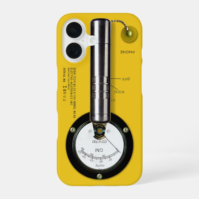 Geiger Counter CD V-700 iPhone 16 Case (Back)