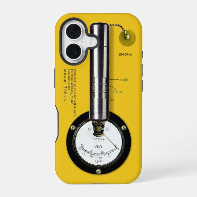 Geiger Counter CD V-700 iPhone 16 Case (Back)