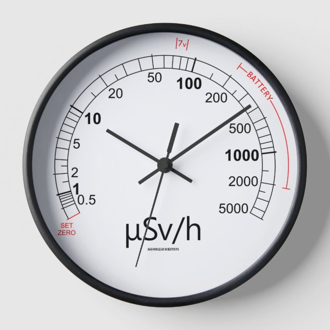 Geiger Counter Wall Clock (Front)