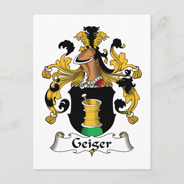 Geiger Family Crest Postcard (Front)