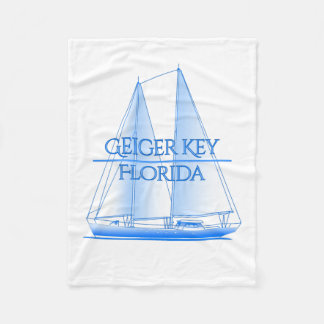 Geiger Key Coastal Nautical Sailing Sailor Fleece Blanket